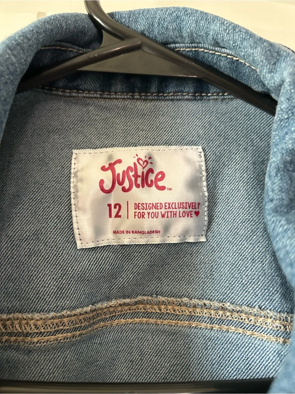 Justice Light Blue Girls' Denim Jacket